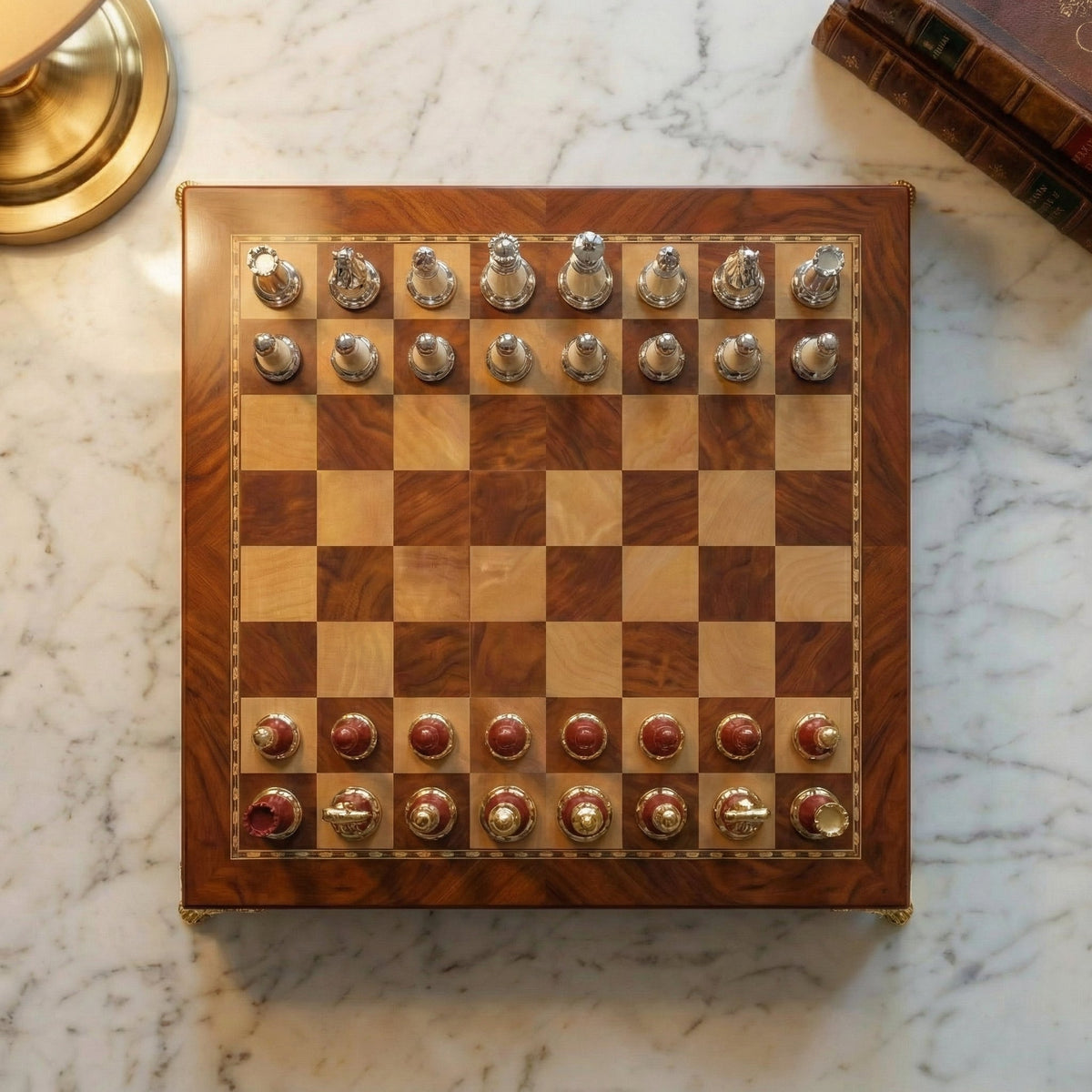 Ebony Chess Set with Under-Board Storage