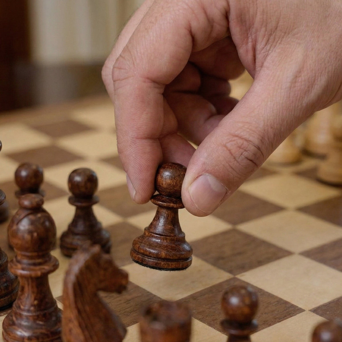 Maple Chess Set with Drawer