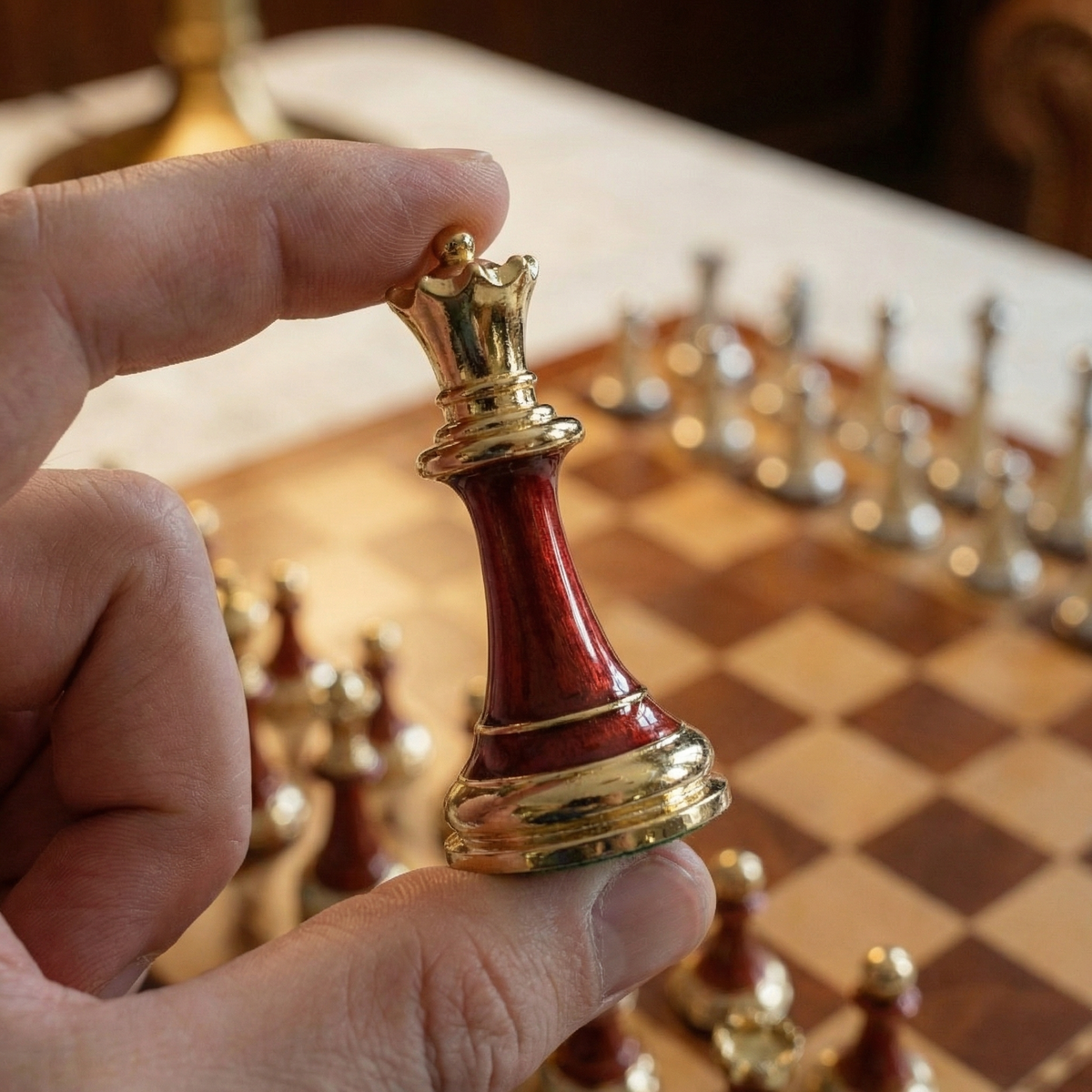 Ebony Chess Set with Under-Board Storage