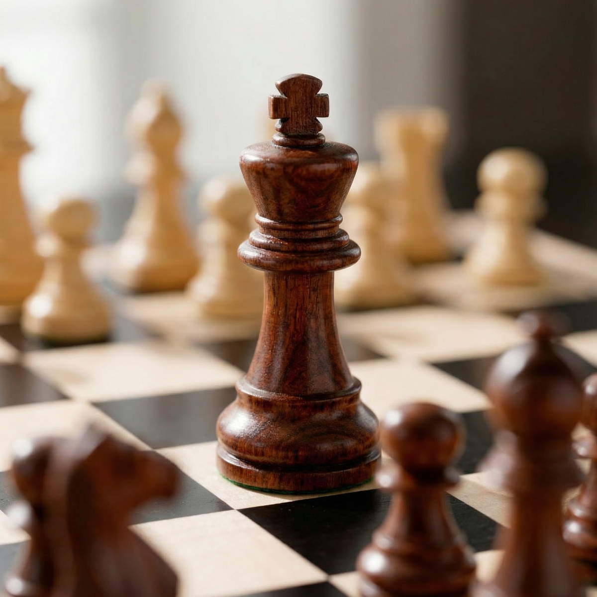Olive Wood Chess Set with Drawer