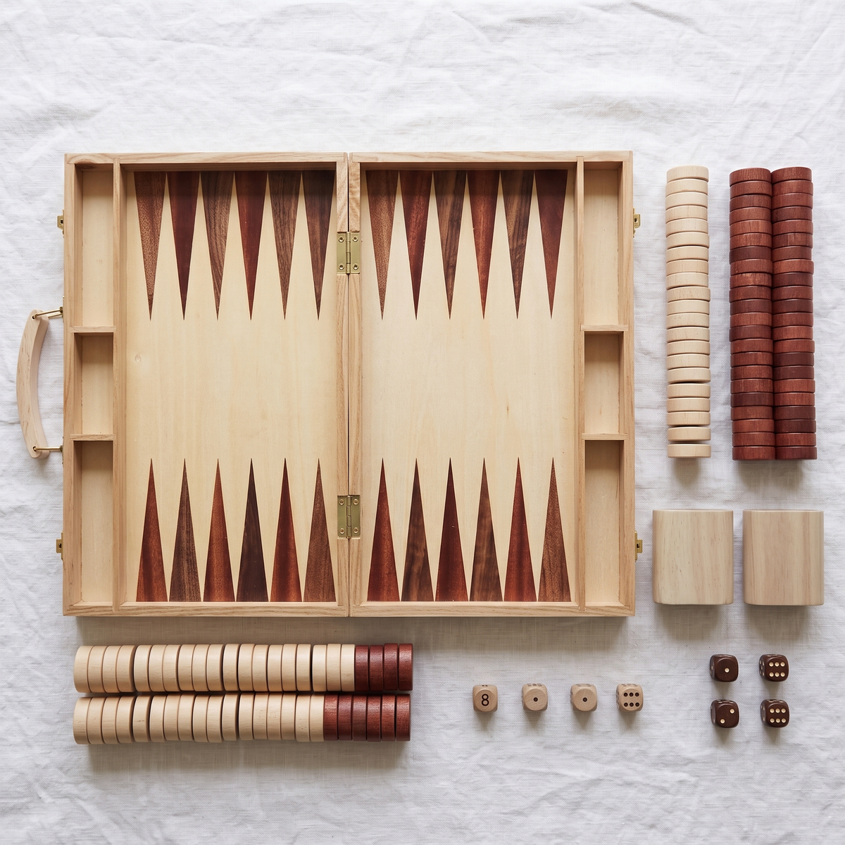 Ankara Backgammon Set – Natural Beech Case