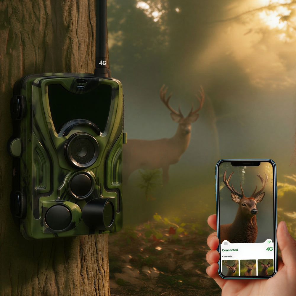 4K trail camera with 4G+ screen