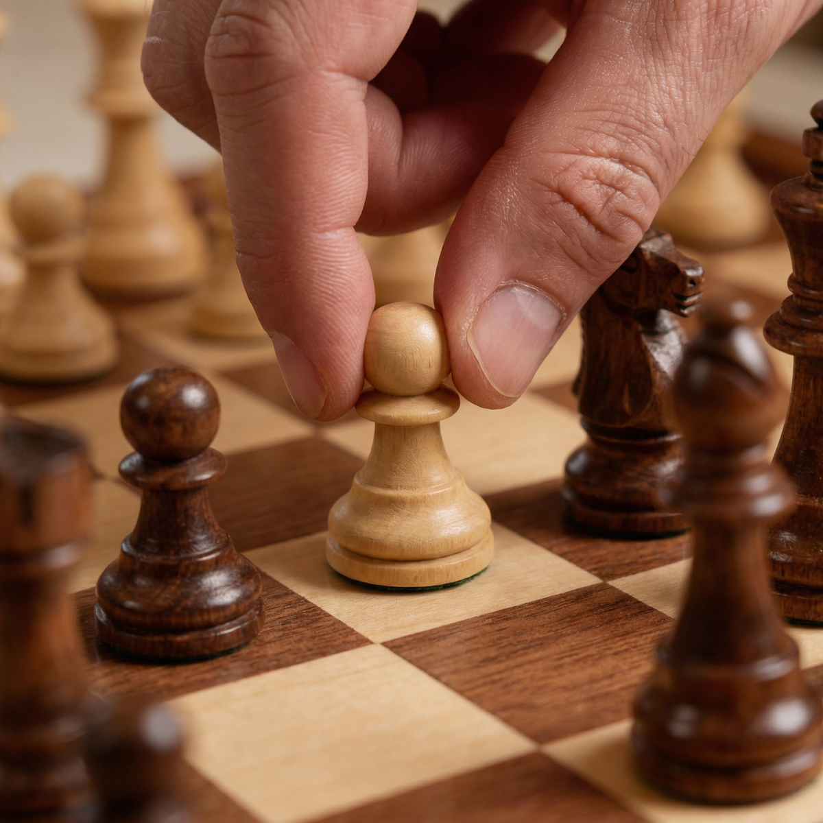 Magnetic Maple Chess Set with Drawers