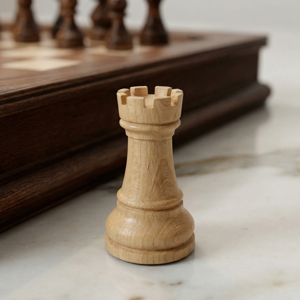 Walnut Chess Set with Drawers